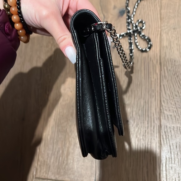 CHANEL BLACK WALLET ON CHAIN WITH CAVIAR LEATHER - Picture 4 of 13